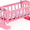 Кроватка для кукол Полесье Кроватка-качалка №4 24040 (розовый)