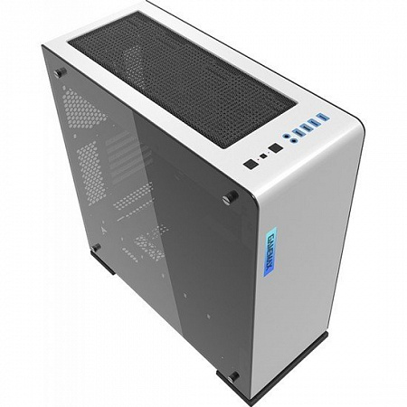 Корпус GameMax 9909 Vega с закаленным стеклом и окном (белый)