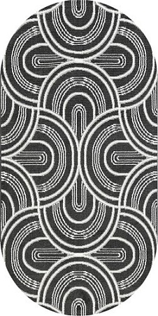 Ковер для жилой комнаты Safyun Bravo SN550-GREY-CREAM-OVAL (1x2)