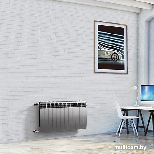 Биметаллический радиатор Royal Thermo BiLiner 500 Silver Satin (10 секций)