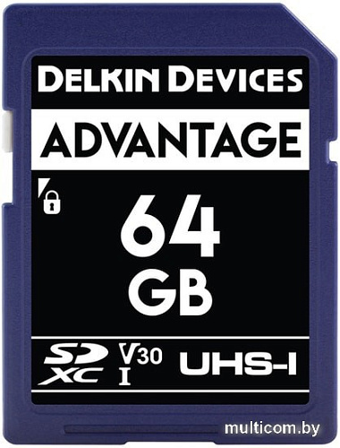 Карта памяти Delkin Devices SDXC Advantage UHS-I 64GB