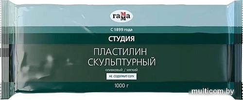Пластилин скульптурный Гамма Студия 2.80.Е100.004 (1 кг, оливковый, мягкий)