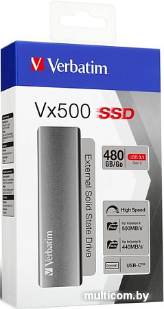 Внешний накопитель Verbatim Vx500 480GB 47443
