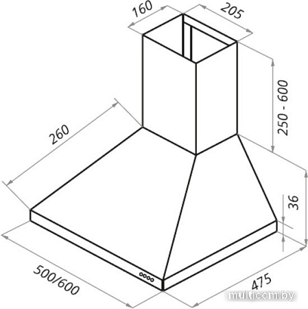 Кухонная вытяжка Schtoff Haus 60 (нержавеющая сталь)