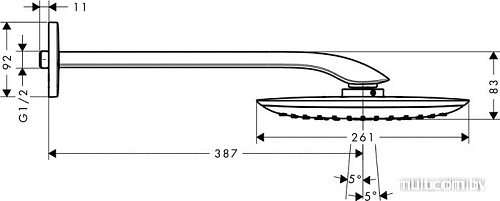 Верхний душ Hansgrohe PuraVida (27437000)