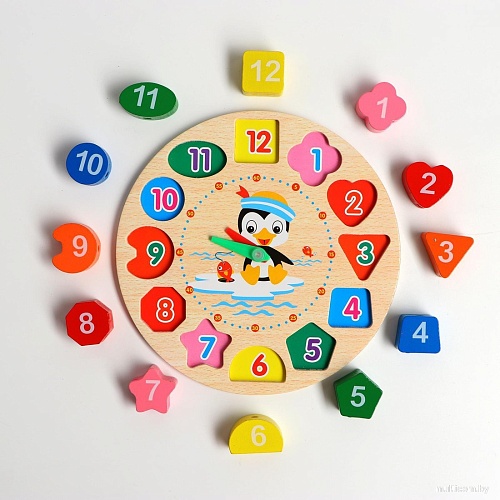 Сортер Sima-Land Пингвин Часы 3в1 5374996