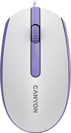 Мышь Canyon M-10 (белый/сиреневый)