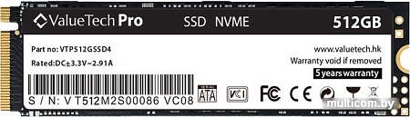 SSD ValueTech Basic M.2 NVMe 512GB VTP512GSSD4