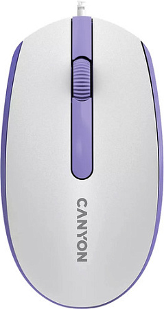 Мышь Canyon M-10 (белый/сиреневый)