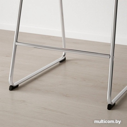 Стул Ikea Бернгард (хром/мьюк темно-коричневый) 604.614.42