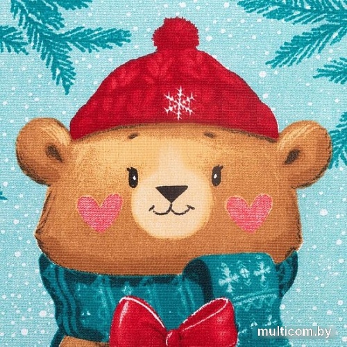 Набор полотенец Доляна Новогодняя сказка праздник в городе 35х60 (2шт, хлопок)