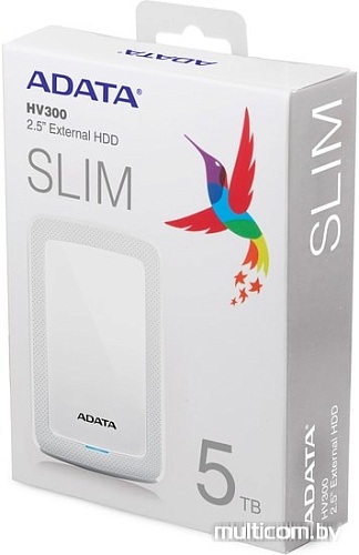 Внешний жесткий диск A-Data HV300 AHV300-5TU31-CWH 5TB (белый)