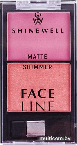 Румяна Shinewell двойные с матовым и шиммер эффектом №2