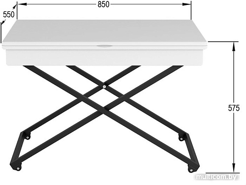 Стол-трансформер Калифорния мебель Андрэ Loft (белый)