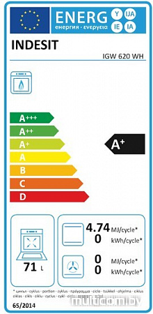 Духовой шкаф Indesit IGW 620 BL