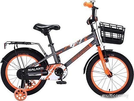 Детский велосипед Nialanti Spike 16 2025 (серый/оранжевый, разобранный )