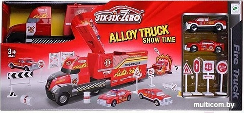 Игрушечный транспорт Darvish Трейлер пожарной охраны DV-T-1698