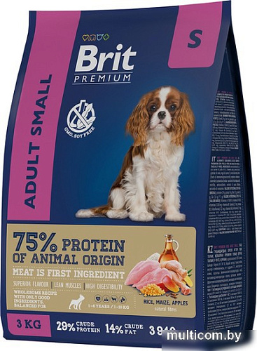 Сухой корм для собак Brit Premium Dog Adult Small курица 1 кг