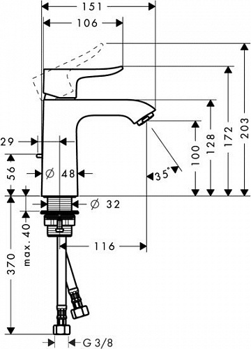 Смеситель Hansgrohe Metris 31080000