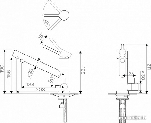 Смеситель Omoikiri Tonami-PA 4994220