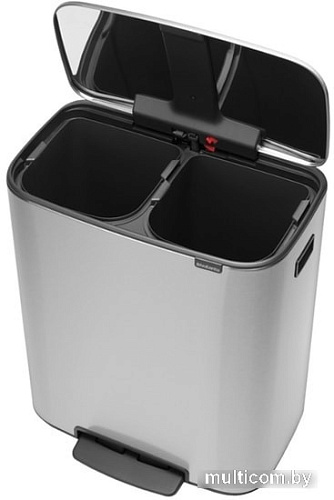 Brabantia Bo Pedal Bin 2 x 30 л (стальной матовый)