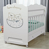 Классическая детская кроватка VDK Love Sleeping маятник с ящиком (белый)