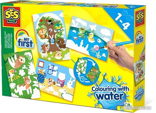 Набор для рисования SES Creative My First Мои первые раскраски водой Прячущиеся животные 14456