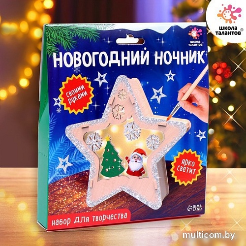 Набор для рисования Школа талантов Новогодний ночник 6783143