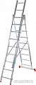 Лестница-стремянка Новая высота NV 223 алюминиевая трёхсекционная 3x12 ступеней