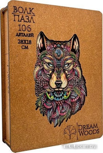 Пазл Dream Woods Волк P-009 (106 эл)