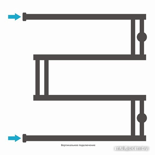 Полотенцесушитель Сунержа High-Tech model "M+" 600х600 00-4050-6060