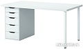 Письменный стол Ikea Линнмон/Алекс (белый) [192.472.28]