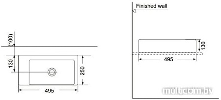 Умывальник Porta A010 49.5x25