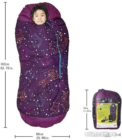 Спальный мешок AceCamp 3979 (фиолетовый/кокон)