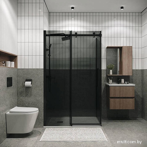 Душевой уголок Grossman Classic 100x90x195 120.K33.04.1090.21.10 (черный матовый/тонированно стекло)