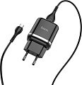 Сетевое зарядное Hoco N3 microUSB (черный)