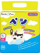 Одноразовая пеленка NekiZoo Пеленки для домашних животных М 60х60 см 26 шт