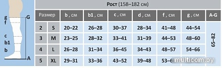 Чулки компрессионные Польза 4002 выше колена 1 кл.к. (р.4 (L), рост1, белый)