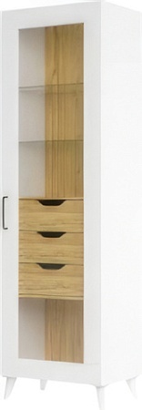 Шкаф распашной Szynaka Meble Barris 10 (орех американский Byant/белый матовый)