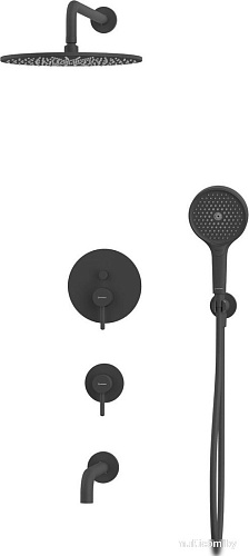 Душевая система Whitecross Y YSET07TOPBL (черный матовый)