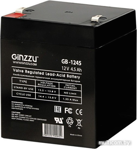 Аккумулятор для ИБП Ginzzu GB-1245 (12В/4.5 А·ч)