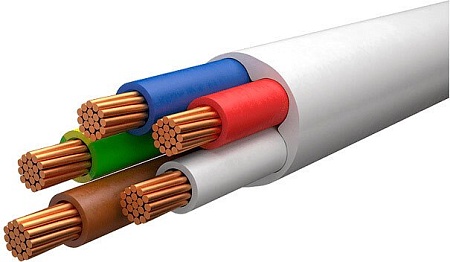 Провод силовой ККЗ ПВС 5х1.5 KKZ40-00006970 (100 м, белый)