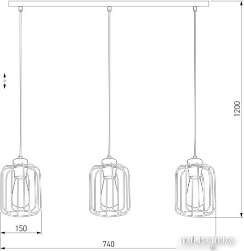 Подвесная люстра TK Lighting Galaxy New 4716