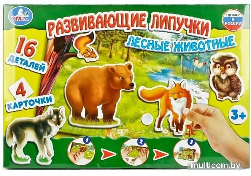 Развивающая игра Умные игры С липучками. Лесные животные 4690590125007