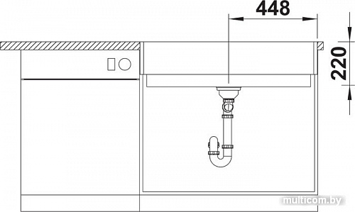 Кухонная мойка Blanco Vintera XL 9-UF 526109 (бетон)