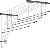 Сушилка для белья Comfort Alumin Потолочная 5 прутьев Silver Style 150 см (алюминий/серебристый)