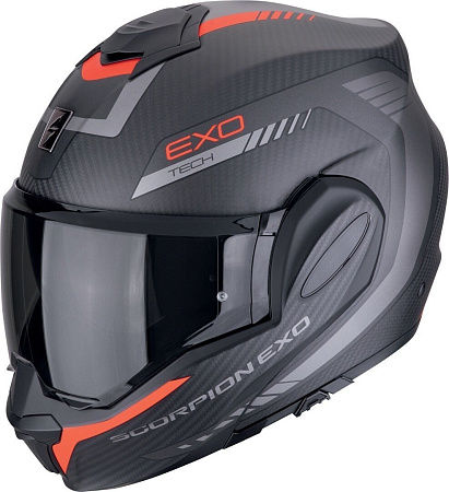 Scorpion Exo Exo-Tech Evo Carbon Cosy (р. M, карбон матовый/красный)