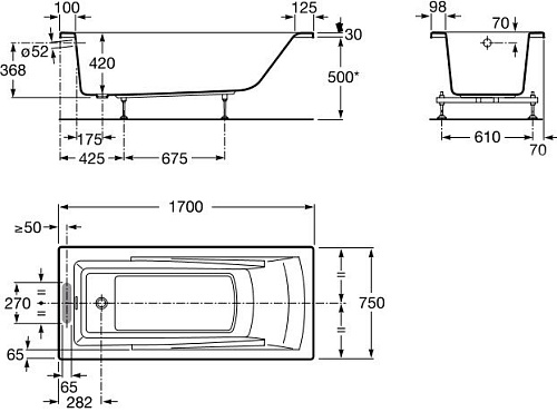 Ванна Roca Hall 170x75 [ZRU9302768]