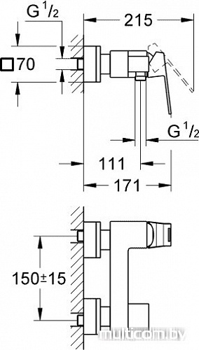 Смеситель Grohe Eurocube 23145000