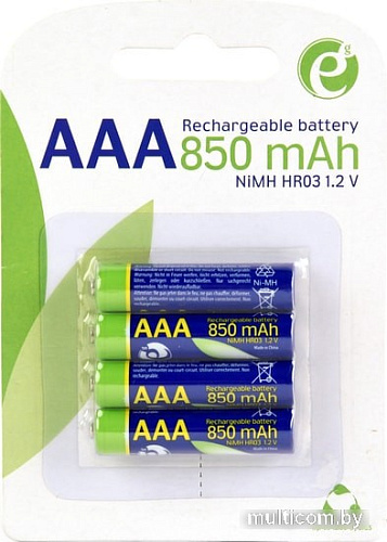 Аккумулятор Cablexpert AAA 850mAh 4 шт. EG-BA-AAA8R4-01